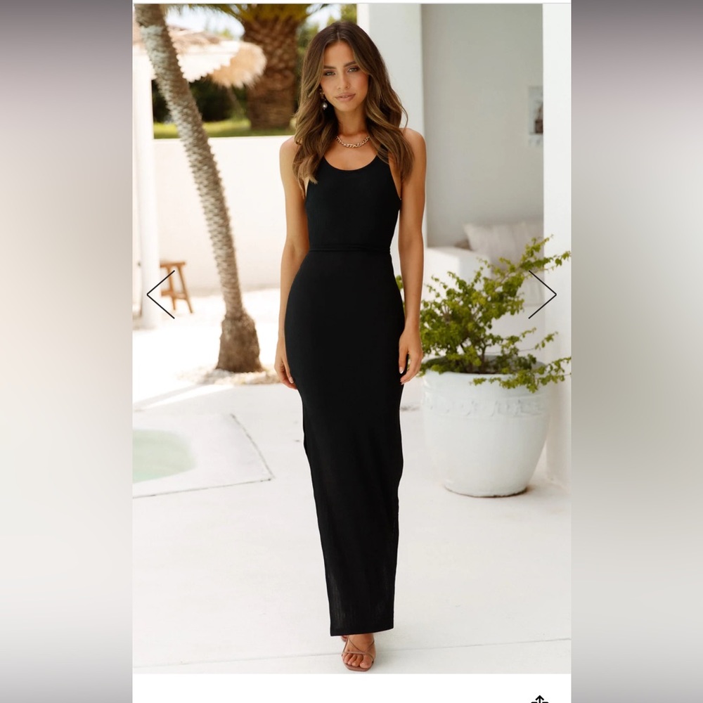 NWT Hello Molly NOT A BASIC GIRL MAXI DRESS BLACK